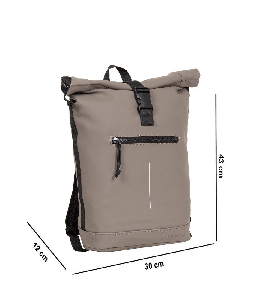 New Rebels Laptoprugzak / Rugtas / Schooltas 15.6 Inch Mart Rolltop