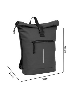 New Rebels Laptoprugzak / Rugtas / Schooltas 15.6 Inch Mart Rolltop