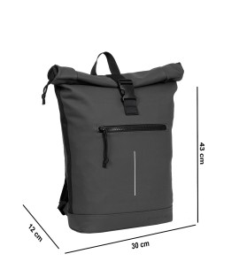 New Rebels Laptoprugzak / Rugtas / Schooltas 15.6 Inch Mart Rolltop